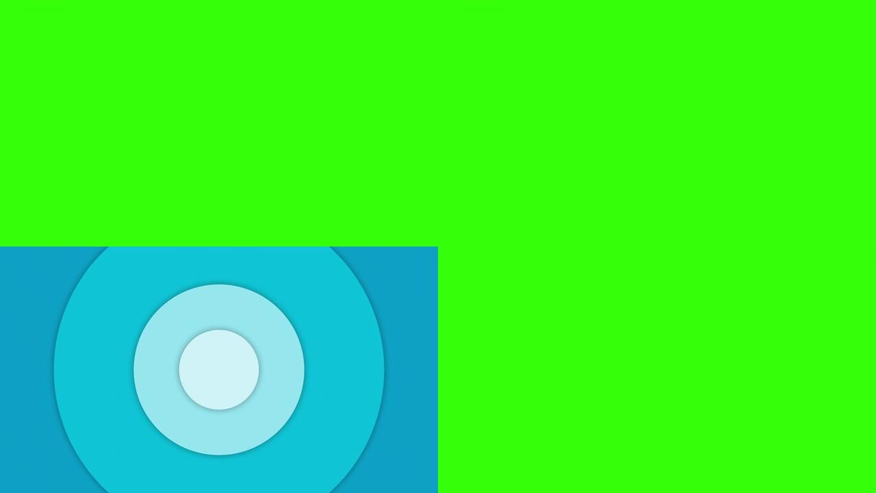圆形未来过渡蓝环圆形绿色屏幕色度键动画