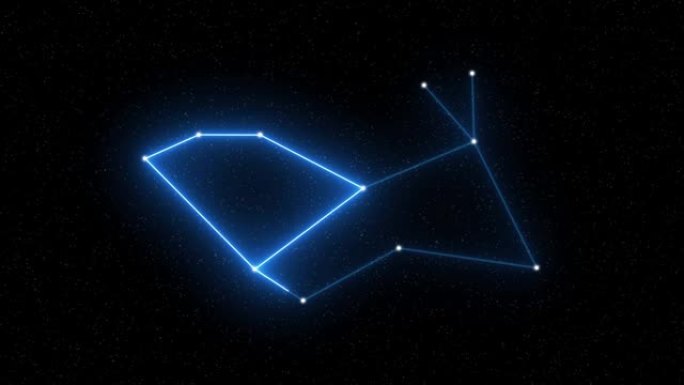 天兔-带有星域空间背景的动画十二生肖星座和星座符号