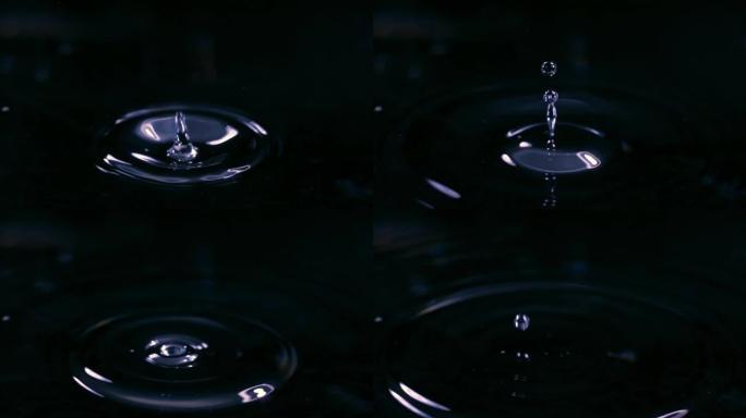 落水1000 fps的超慢动作视频