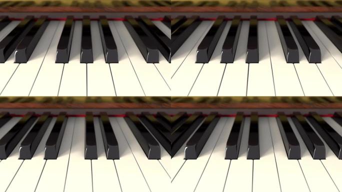 钢琴按键特写无缝循环