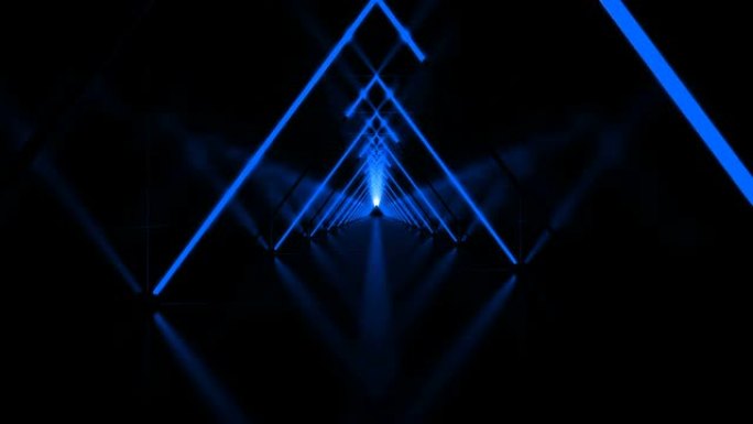 蓝线抽象背景隧道穿梭冲屏动态动画