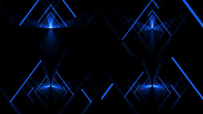 蓝线抽象背景隧道穿梭冲屏动态动画