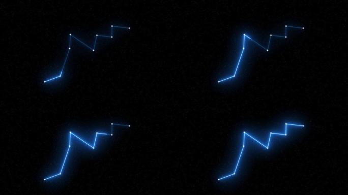 蝎虎座 -- 带星域空间背景的动画十二生肖星座和星座符号