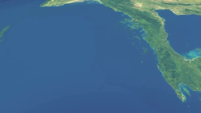 行星地球中的安达曼海，从外层空间鸟瞰图