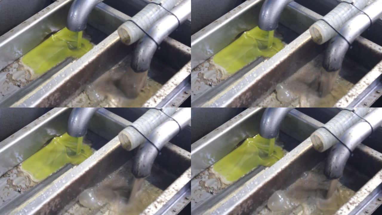 希腊橄榄油厂的特级初榨橄榄油提取过程