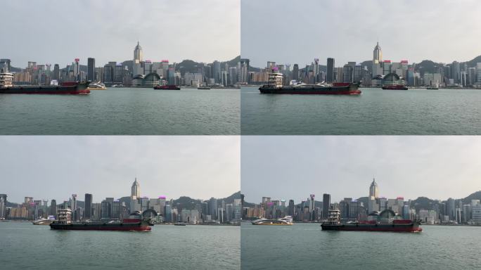 香港维港上的轮船