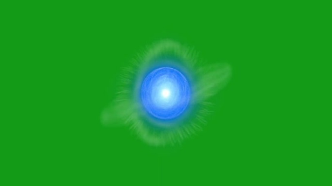 绿色屏幕背景的空灵光环运动图形
