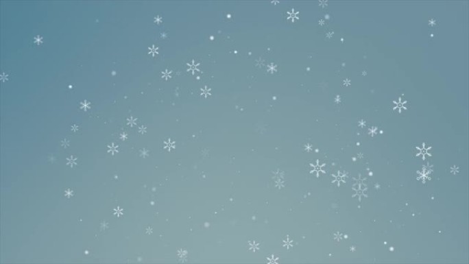 摘要背景为圣诞节庆祝和装饰而落下的雪花，雪落在城镇背景中，具有景深效果