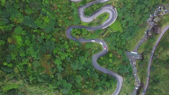 台湾新北市瑞芳森林山发夹路空中俯视