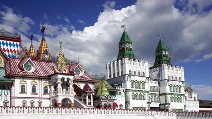 俄罗斯莫斯科伊兹迈洛沃的克里姆林宫 -- 独特的文化和娱乐中心，总部设在著名的伊兹迈洛沃Vernis