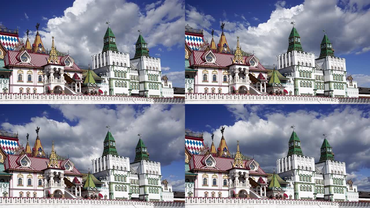 俄罗斯莫斯科伊兹迈洛沃的克里姆林宫 -- 独特的文化和娱乐中心，总部设在著名的伊兹迈洛沃Vernis