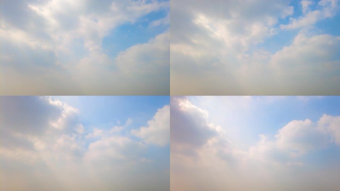 蓝天白云云朵飘飘延时风景视频素材99