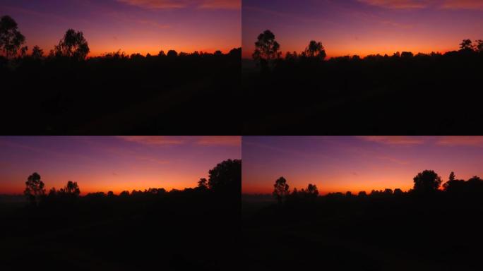 东非乌干达美丽的日出。