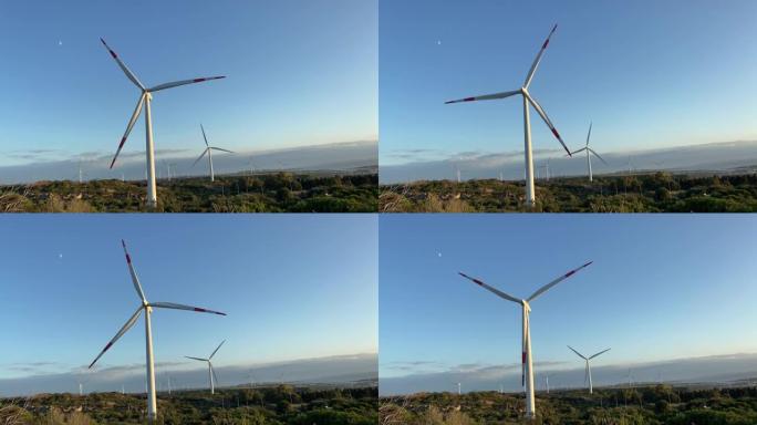 撒丁岛南部的portoskuso风电场
