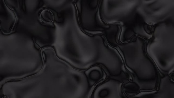 4k抽象流体汞合金金属液态水表面流动背景，金属化学油料冶炼熔化，闪亮丝缎纹理背景