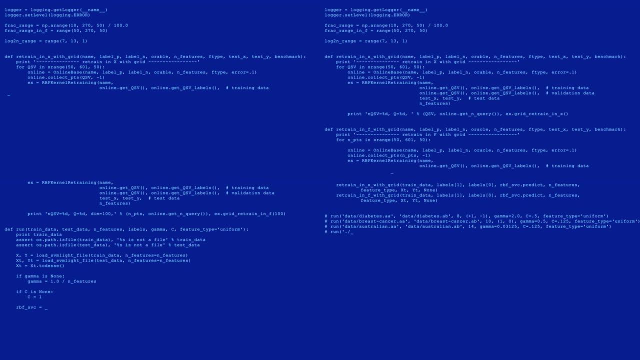 3d黑客代码数据流在蓝色计算机屏幕上与加密快速打字编码符号网络安全编程开发网络加密与区块链和加密概念