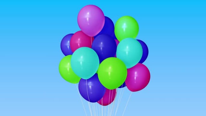 一堆五颜六色的氦气球