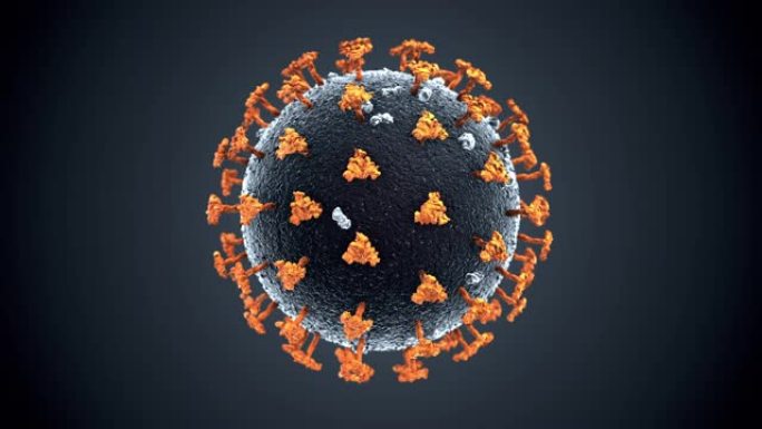 抽象新型冠状病毒肺炎冠状病毒细胞的3D循环