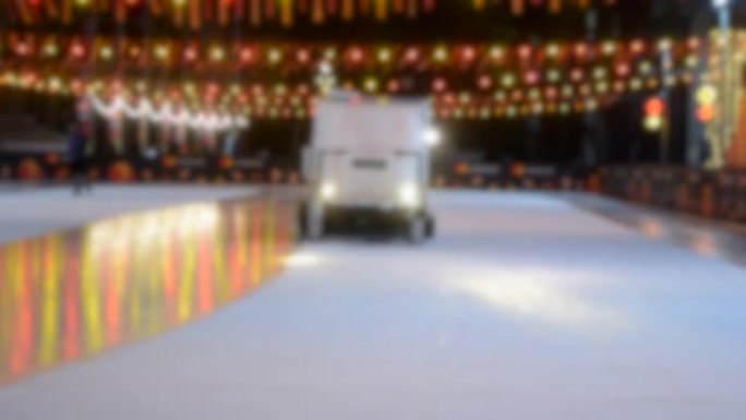 Resurfacer专用制冰机清洁和抛光光滑的溜冰场