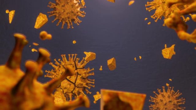 3D渲染: 对抗日冕病毒 -- 分解日冕病毒的动画