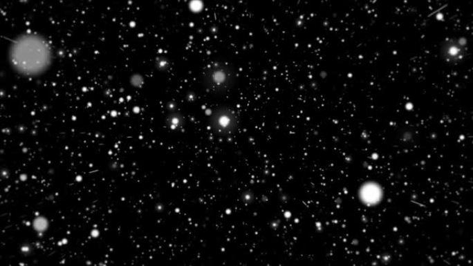 穿越外层空间的恒星场，可循环的宇宙星云和恒星空间背景4K