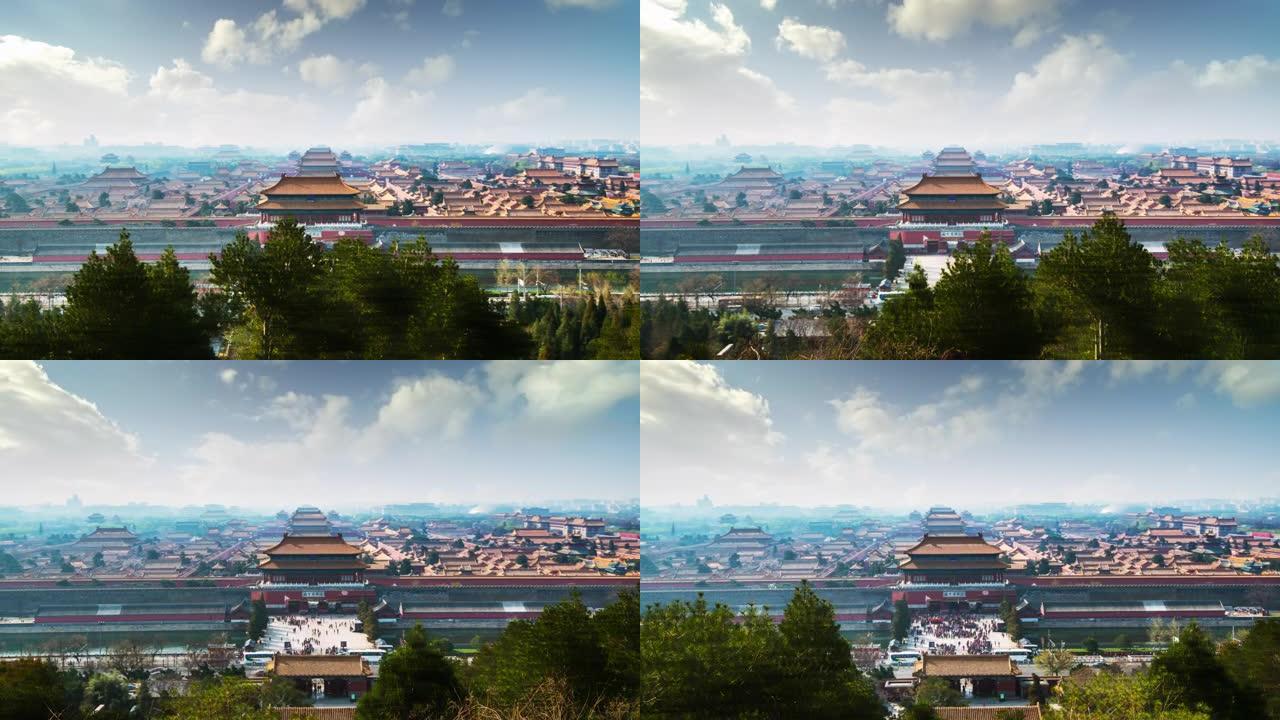 中国的象征，北京地标，紫禁城。延时/过度