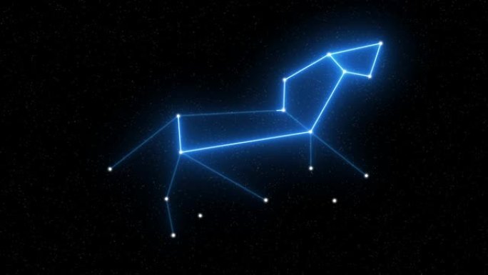狮子座-带有星域空间背景的动画十二生肖星座和星座符号