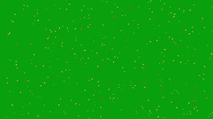 落橡树叶子绿色屏幕运动图形