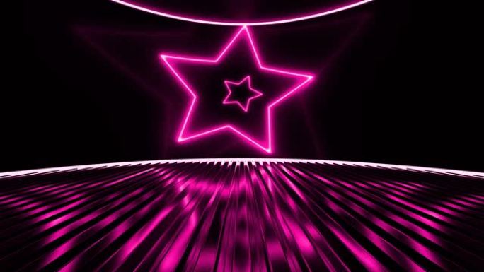 抽象粉色星星造型舞台背景