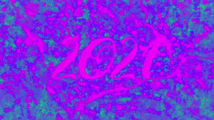 4k雪花背景-2021动画-紫色背景