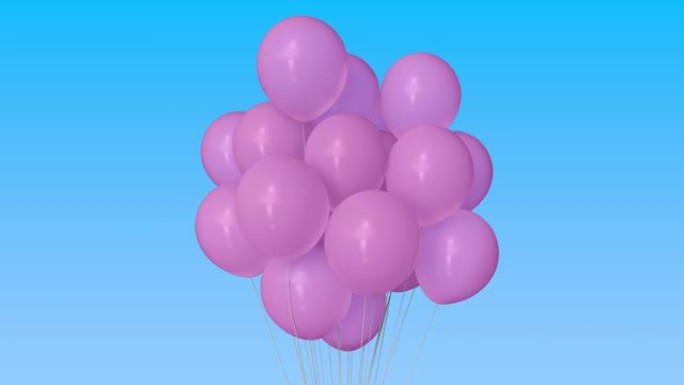 制作一堆粉红色的氦气球