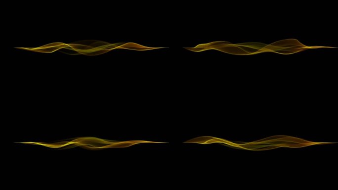 4K金色粒子绸带飘逸-无缝循环带透明通道