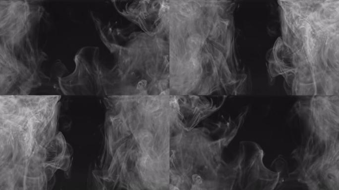 烟雾漩涡幽灵蒸汽灰色烟雾运动黑色