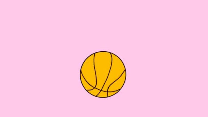 篮球弹跳的动画视频