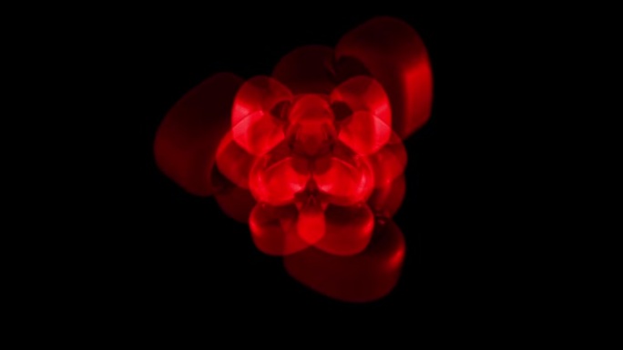 3D渲染红心花背景