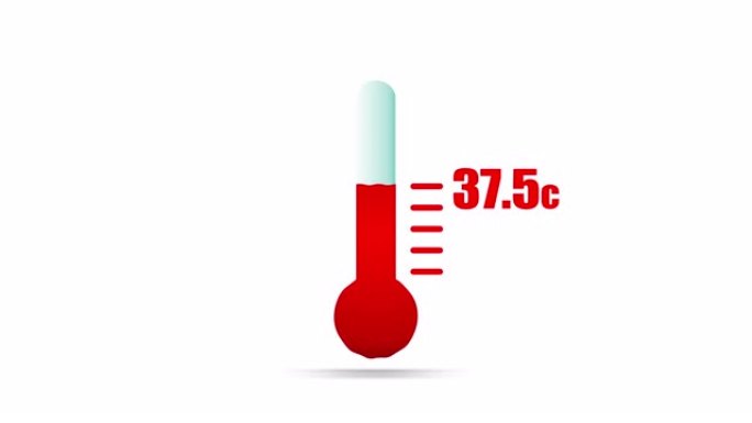 特写温度计，显示从冷到热的温度。