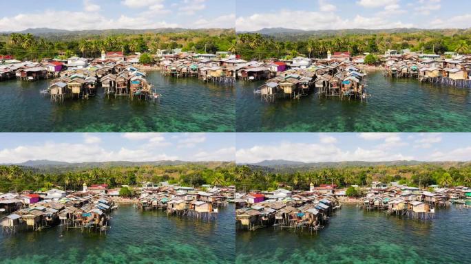 菲律宾的渔村。棉兰老岛