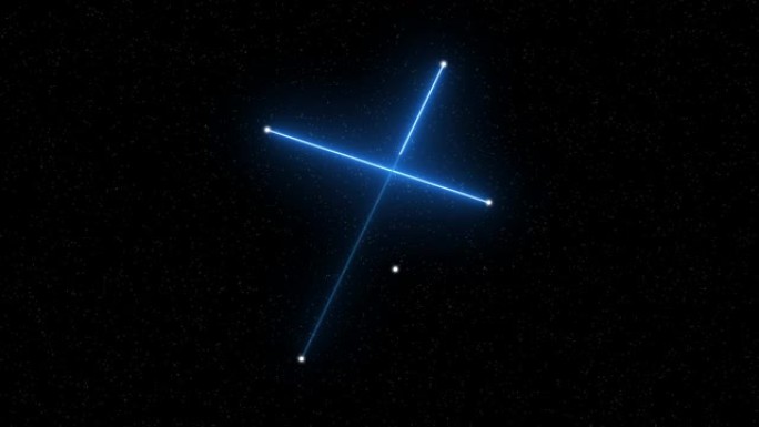 Crux-带有星域空间背景的动画十二生肖星座和星座符号