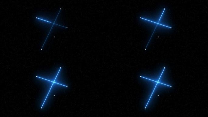 Crux-带有星域空间背景的动画十二生肖星座和星座符号
