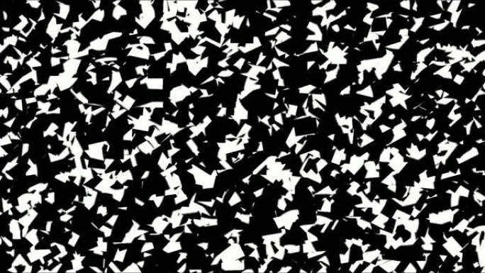 波浪中的黑白形状-动画