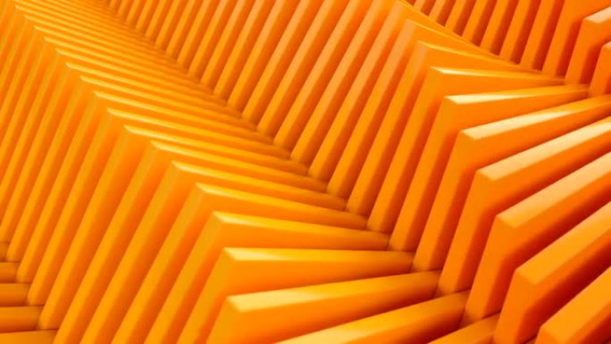 橙色扭曲方形形状的抽象背景。