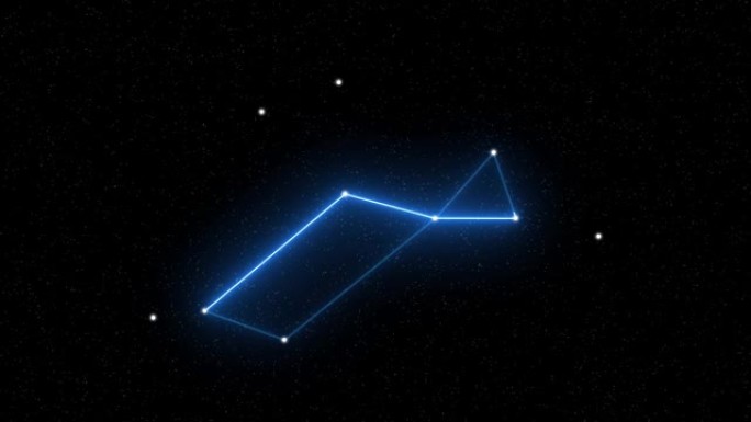 天琴座-带有星域空间背景的动画十二生肖星座和星座符号