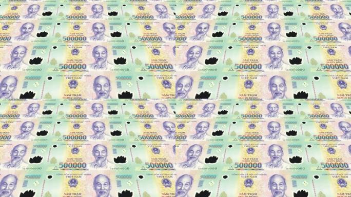 越南50万越南盾的钞票，现金，循环