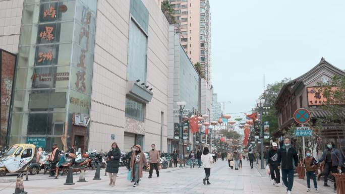 云南昆明视频昆明柏联广场周围街道