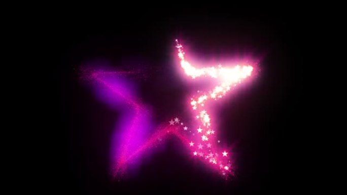 粉红星光条纹轨迹粒子动画