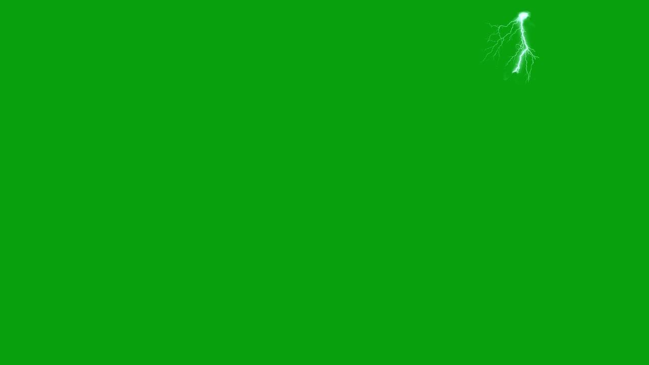 闪电绿屏运动图形视频素材电光电击激光电流
