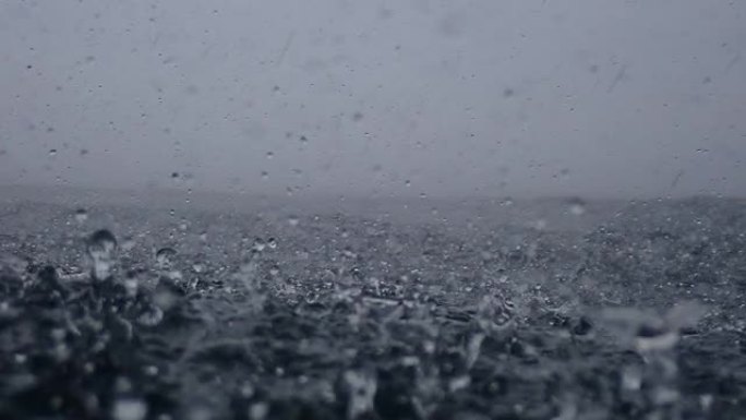 海洋雨慢动作