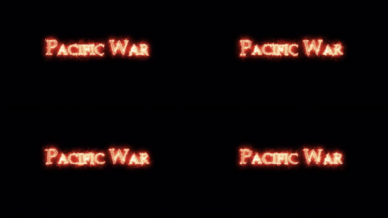 用火写的太平洋战争。循环