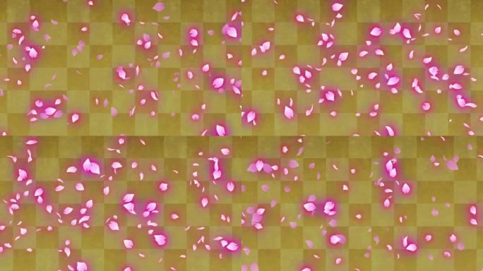 粉色樱花叶粒子循环动画