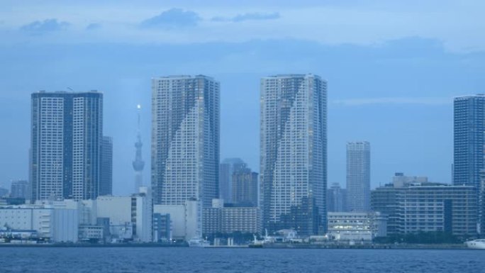 东京沿海地区的建筑物